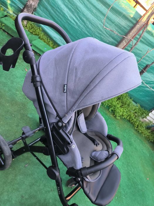 Бебешка количка Buba Zaza 3в1, Dark Grey