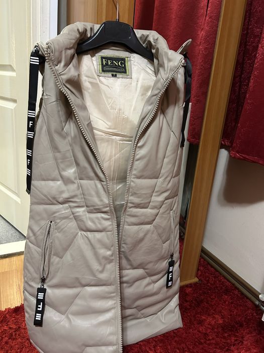 Vesta piele ecologica superba crem