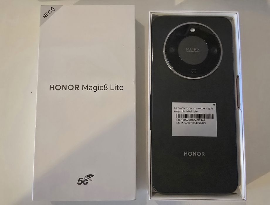 HONOR Magic 8 Lite, 256GB, 8GB RAM, negru