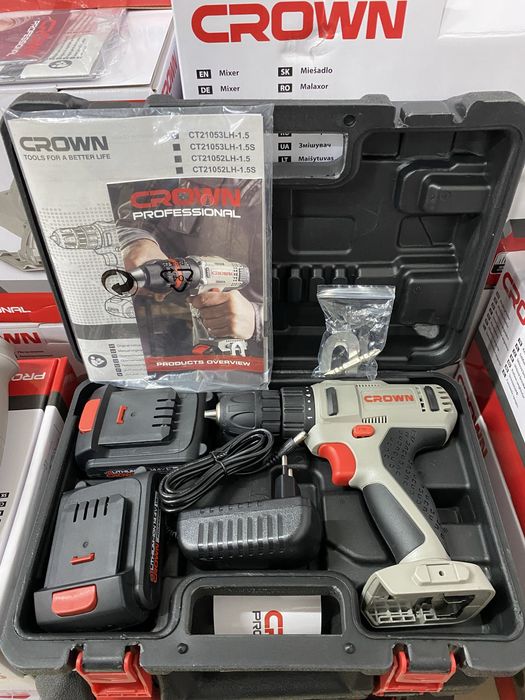 Шуруповерт КРАУН, CROWN, щеточный, 14.4 вольт