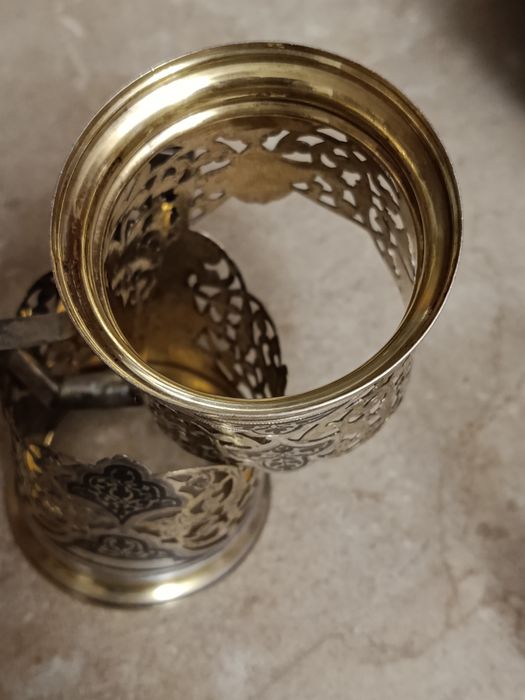 Подстаканники. Серебро с золочением