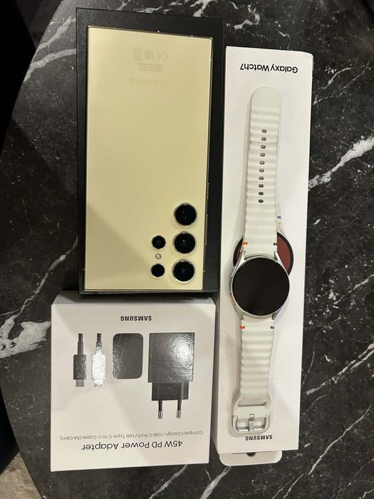 Samsung Galaxy S 24 Ultra и Galaxy Watch 7