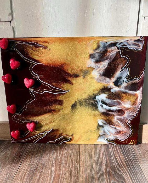 Ръчно изработена картина от епоксидна смола - 40/50см