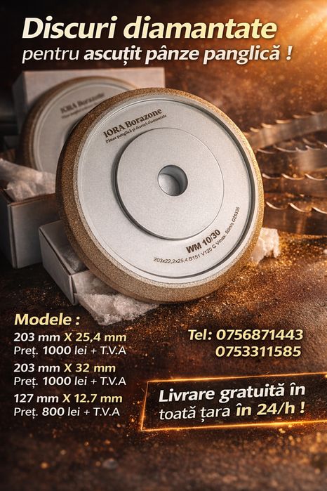 Discuri diamantate pentru ascutirea panzelor panglica !