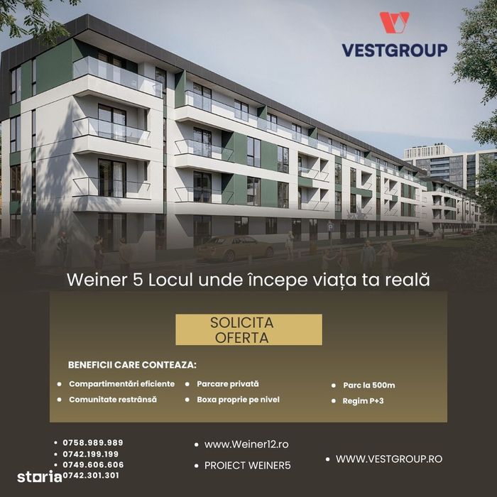 Apartament Studio Weiner 5 Militari Direct Dezvoltator Vest Group