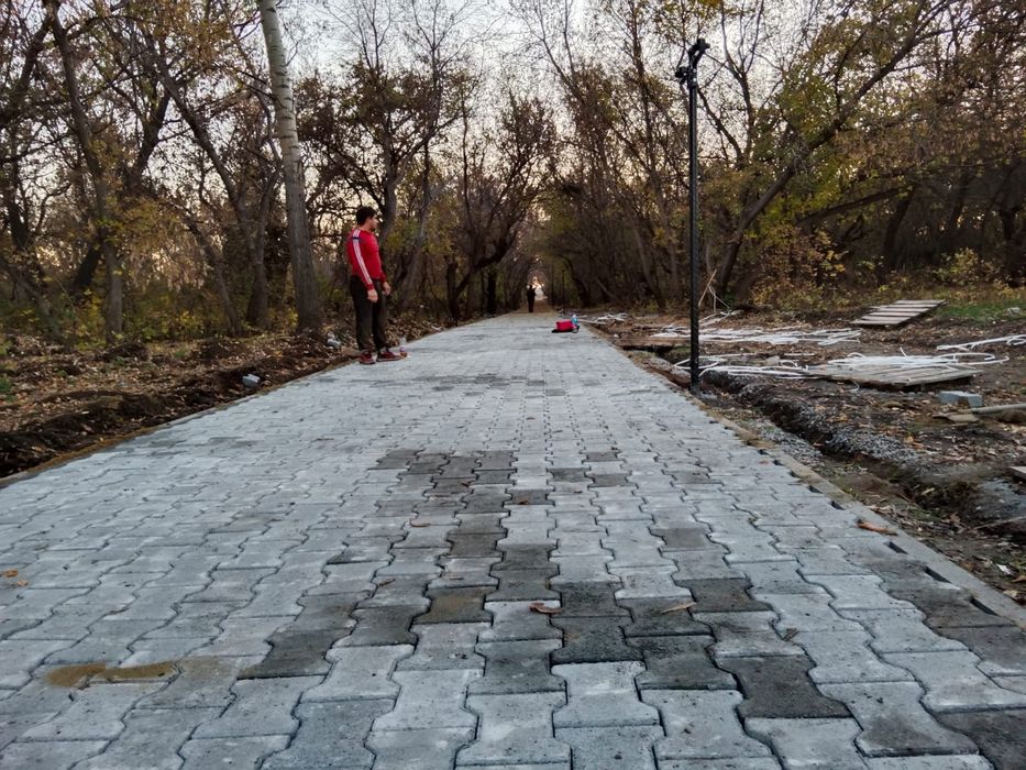 Укладка брусчатки