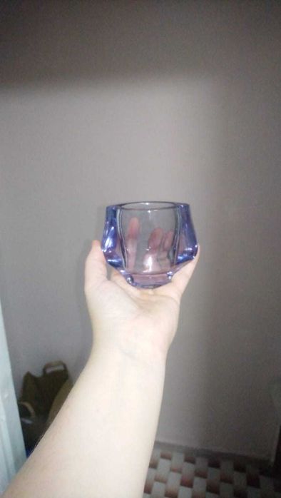 Vaza de colectie sticla ceha anii 60 Hermanova Hut František Vízner