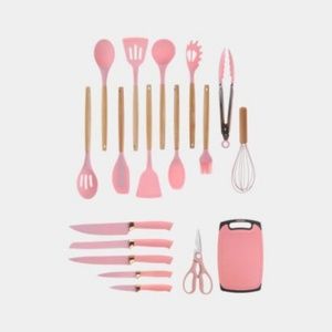 Набор из 19 кухонных принадлежностей, силиконовый