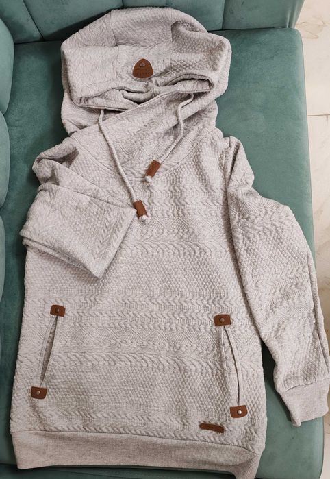 Hanorac model Hoodie Ja44nette cu guler "cowl neck" - Haily's, Mărimea L