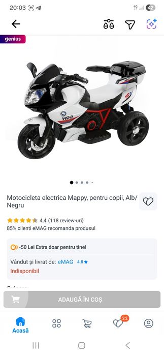 Vand motocicleta electrica copii