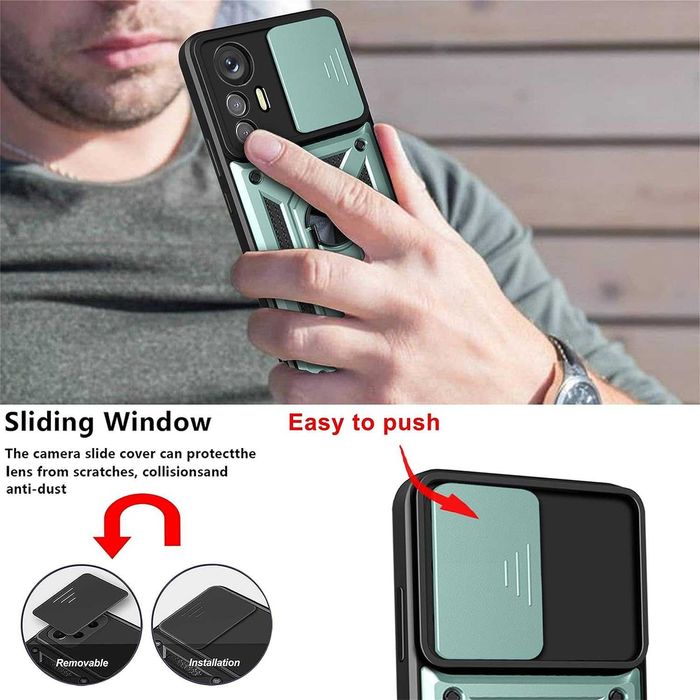 Husa hybrid Armor cu inel pentru Xiaomi Redmi Note 12S / Redmi A2 4G