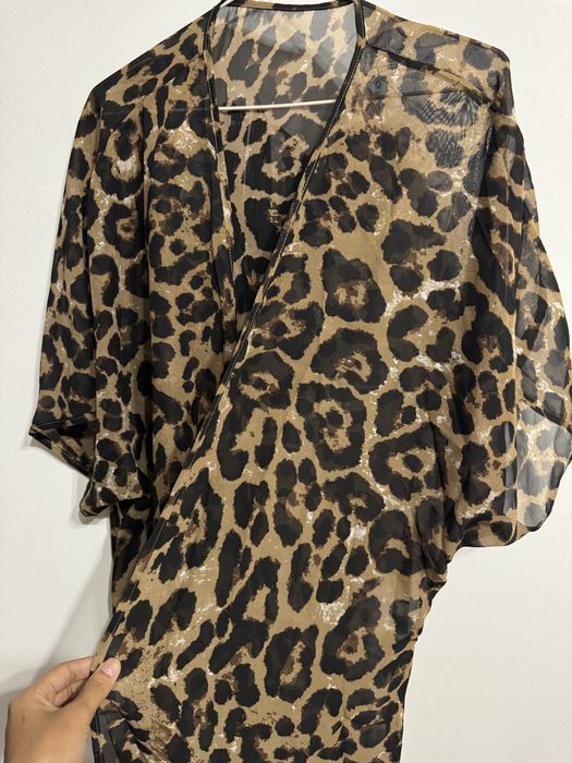 Пляжная накидка леопард