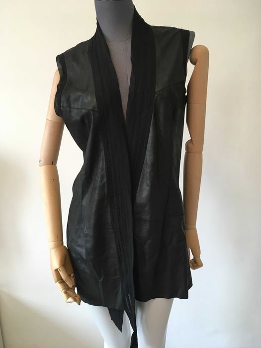 Jet Set елегантен елек естествена кожа S