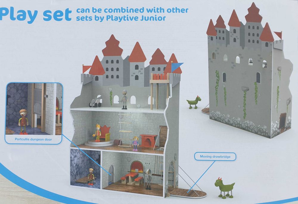 Casa de papusi/Castel de lemn/Cetate de jucarie, inaltime 1m