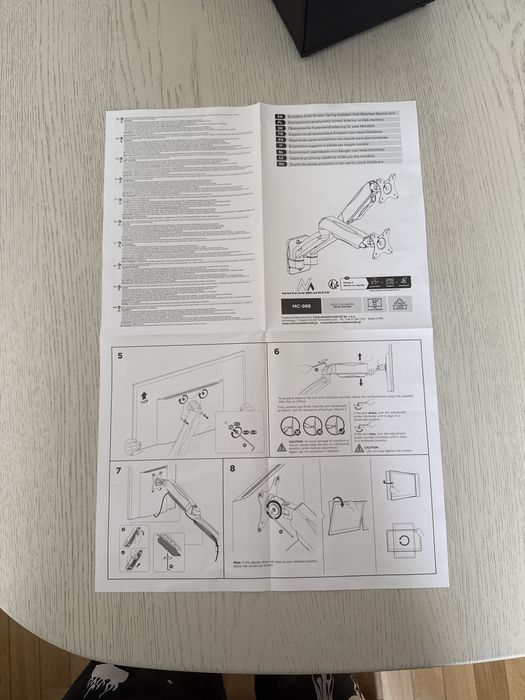 Suport de perete pentru două monitoare Maclean, 17-32'', 9kg max