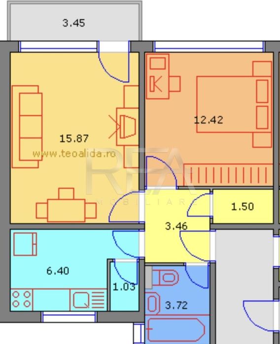 2 camere, et 3/4, bloc tip P, anvelopat-Drumul Taberei, Favorit
