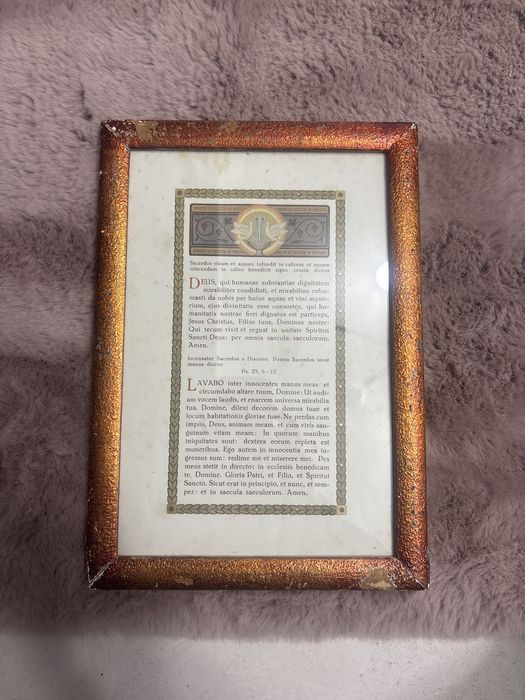 Tablă de Canon” Liturgică  1900– Piesă de Colecție Viena, Atelierele Skoda