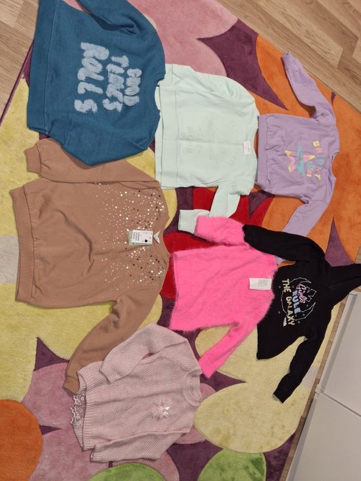 Hanorace H&M, Berska, Zara, LC Waikiki pulovere noi pentru fete 6-8ani