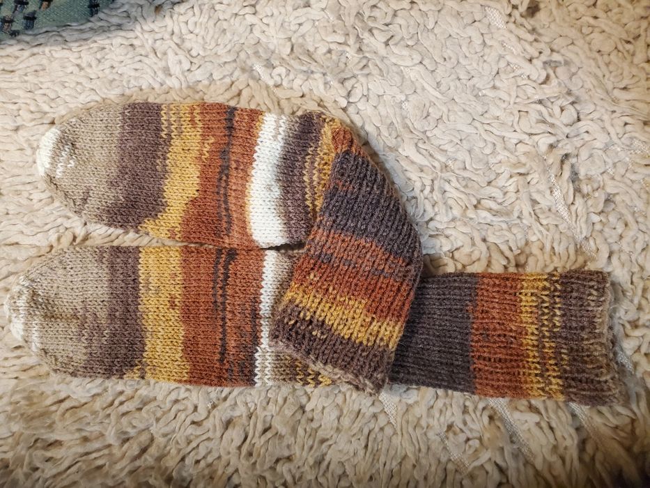 Ръчно плетени мъжки чорапи размер 41