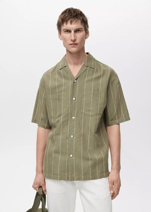 MANGO. Льняная рубашка. Дипломатика.  XXL