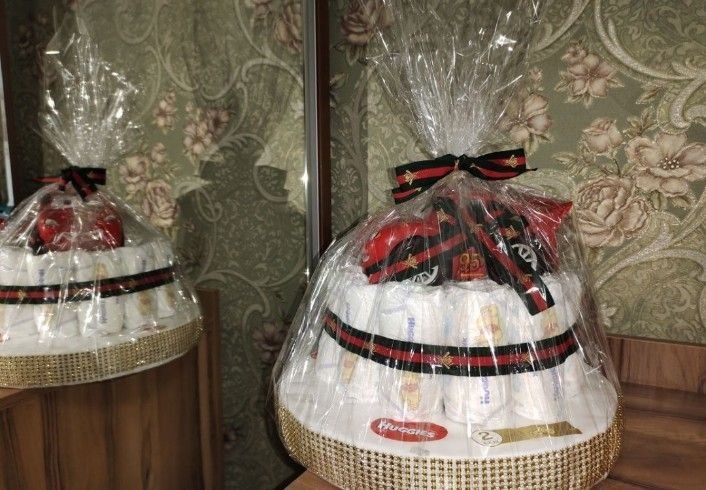 Торт из памперсов подарок beshik to'yga pampersli tort pampers tort