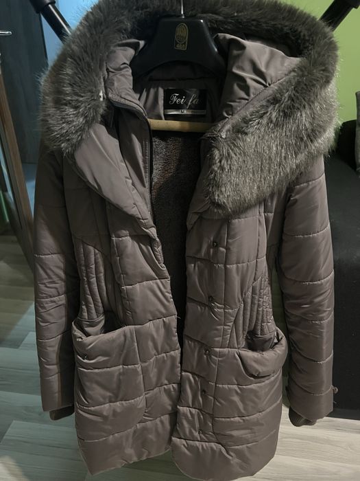 Geaca imblanita foarte groasa Bej/Maro marimea 36/S