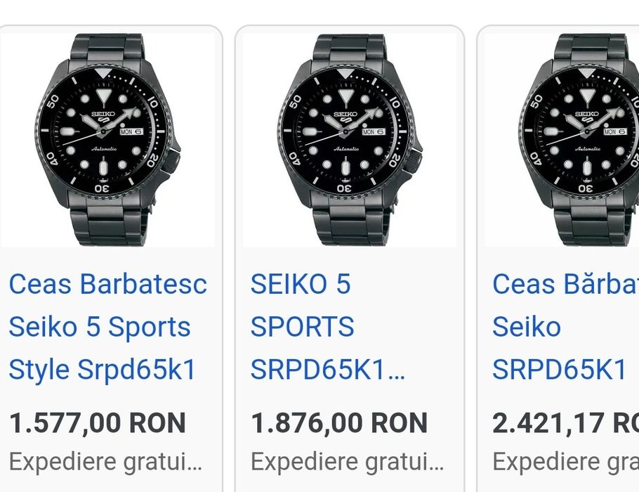 Ceas Seiko nou nouț