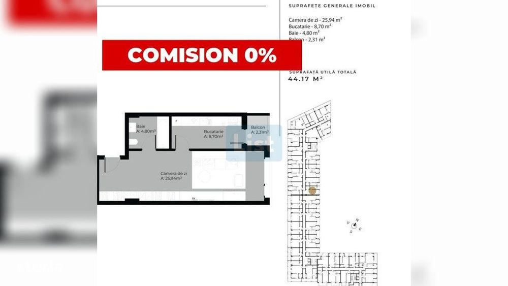 Apartament cu 1 camera in cartierul Sopor