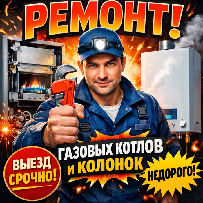 Ремонт Газовых Котлов и Колонок и Печей , ГАРАНТИЯ !!!