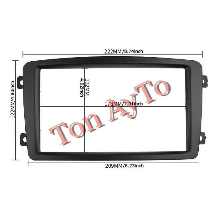 Адаптерна Рамка 7" инча Мултимедия W203 W209 W463 W639 Vito Viano Мерцедес Mercedes Андроид Android 2 дин 2 din