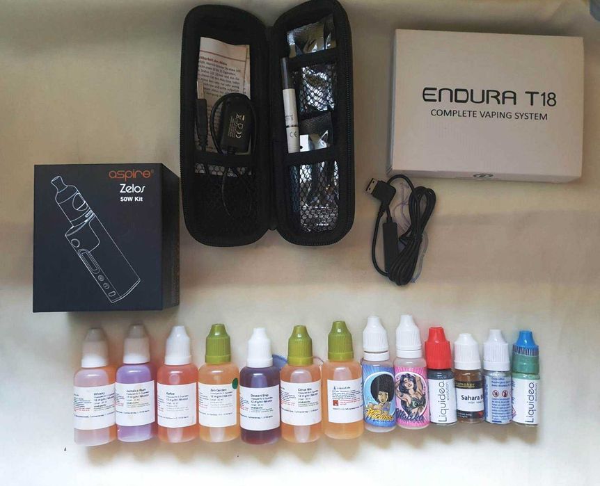 Kit: Aspire zelos 500W +Red Kiwi 504 T + Endura T-18+ lichide aromate