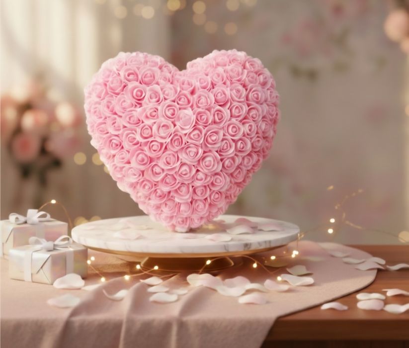 Сърце от рози в луксозна  кутия – романтичен подарък