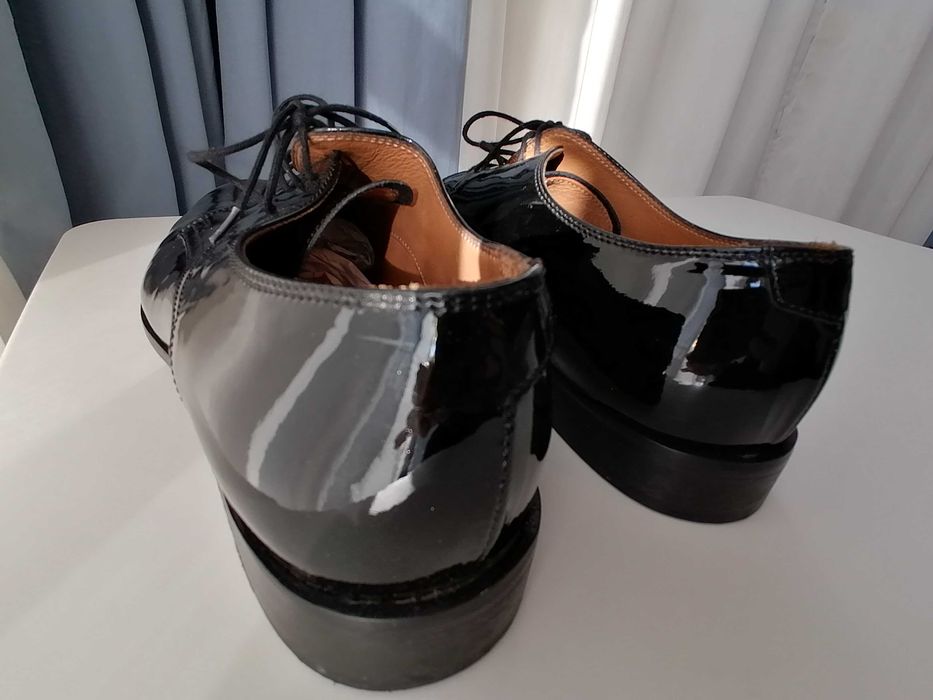 Pantofi barbati piele naturala lac, masura 40