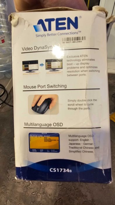 ATEN Cubiq CS1734B 4 port USB Switch