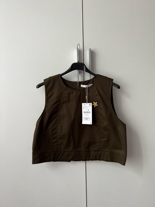 Zara новый кроп топ