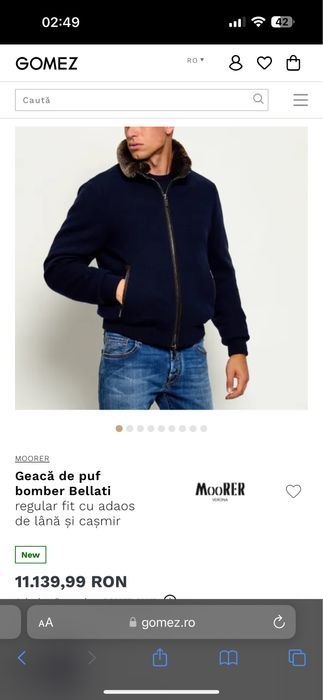 Geaca Moorer de puf