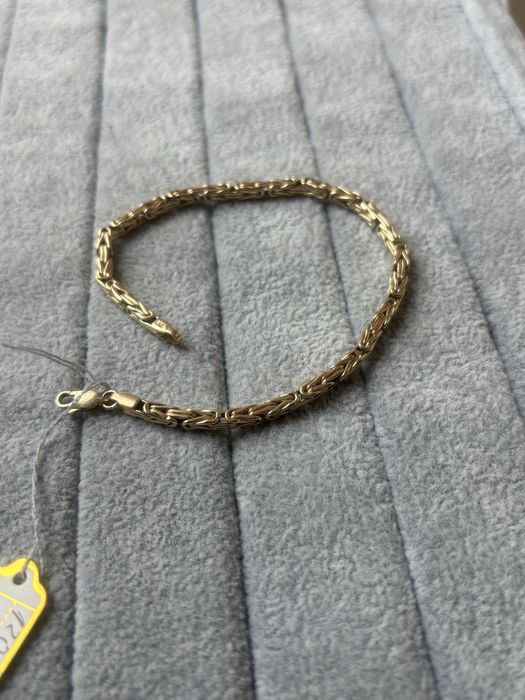 Златна гривна кралска плетка 14 карата 6.55гр
