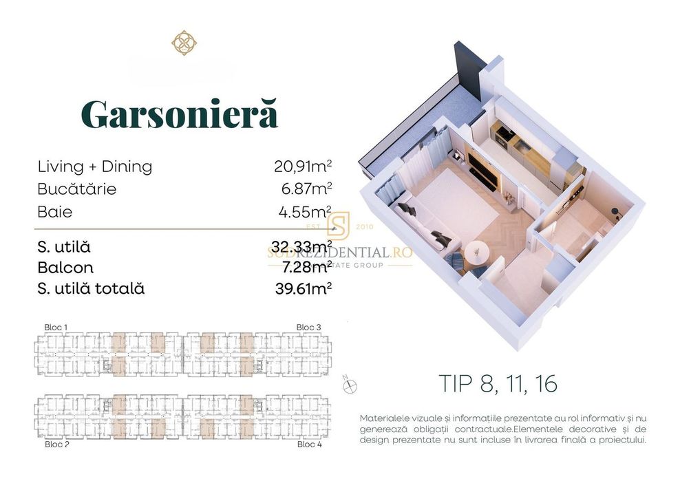 Garsoniera de vanzare cu acces facil la metrou Berceni - Popesti