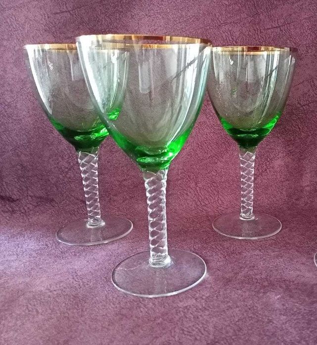 Богемия,  1970-е, Чехословакия, набор из 3 бокалов для вина, в идеале