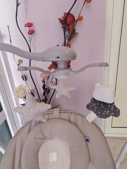 KIKKA BOO Люлка-шезлонг 2в1 Mia Stella Grey