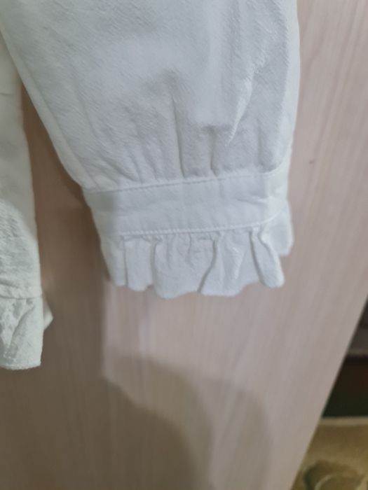 Новая рубашка белая  50 размер хб в клетку до 52р