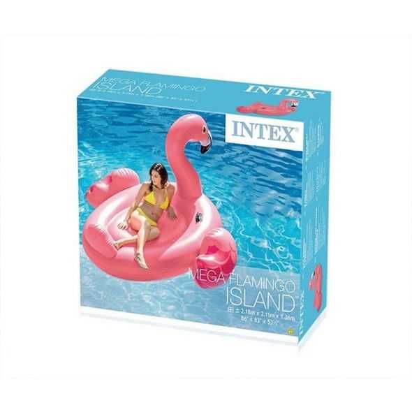 Надуваем остров INTEX фламинго