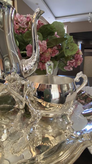 Винтидж посребрен сервиз