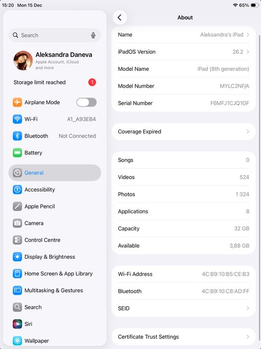 Ipad 8th generation - Rose Gold