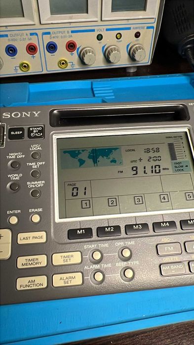 Set Sony  ICF SW-55 Radio Multiband.Made in Japan