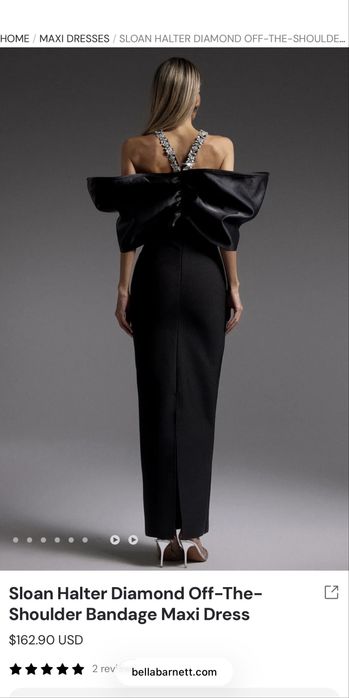 Черна дълга рокля Bella Barnett