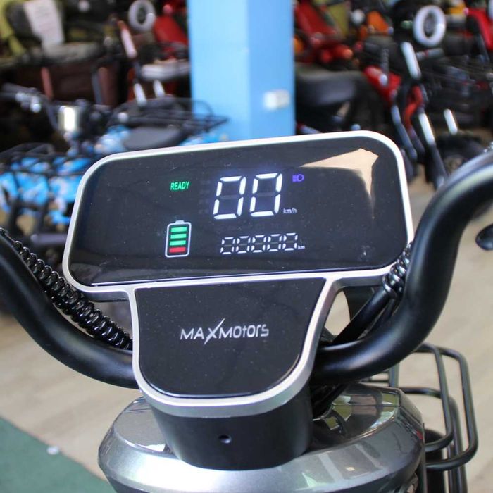 Двуместна електрическа триколка MaxMotors Pudding GRAY,1800W-48V-20Ah