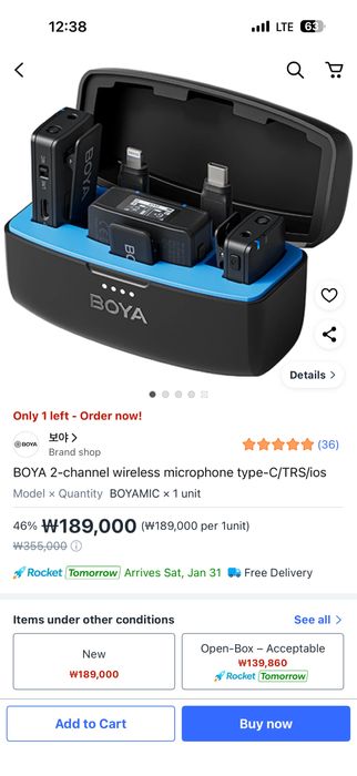 Boya mikrofon Koreyskiy