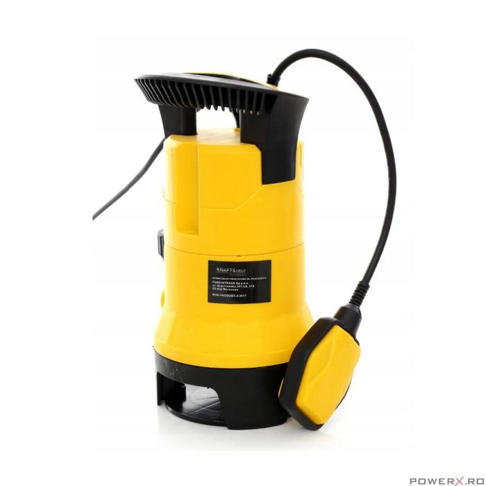 Pompa submersibila cu plutitor pentru apa murdara 1", 1650 W, Kraft