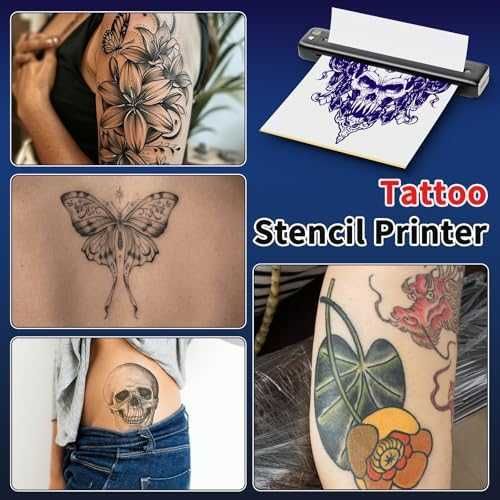 Нов Термален принтер за татуировки 2400mA Bluetooth Android iOS лаптоп